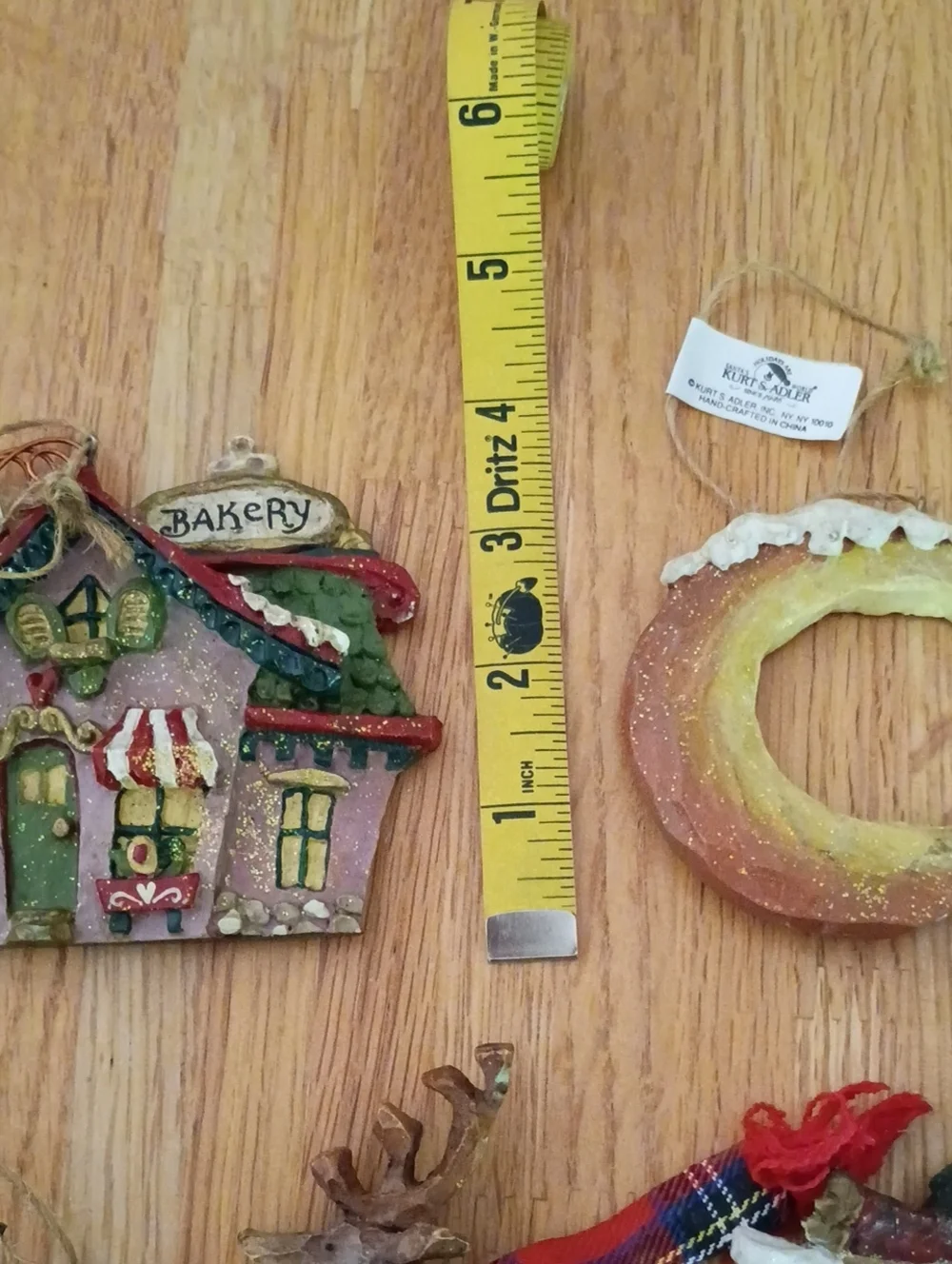 Kurt Adler Mixed Rustic Folk Christmas Ornaments - Assorted Red, Green, White